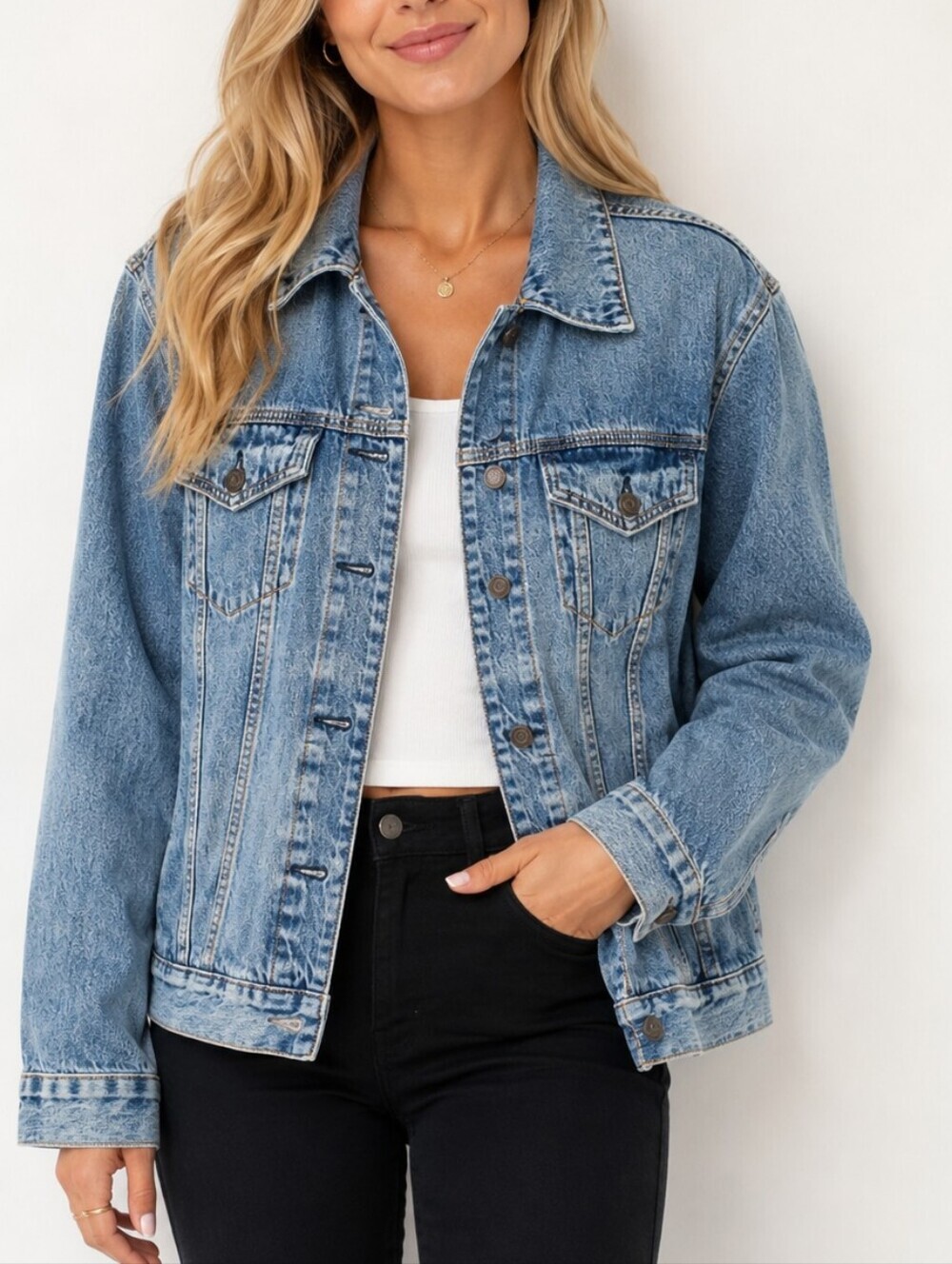 Lucky Brand Light Blue Denim Jacket